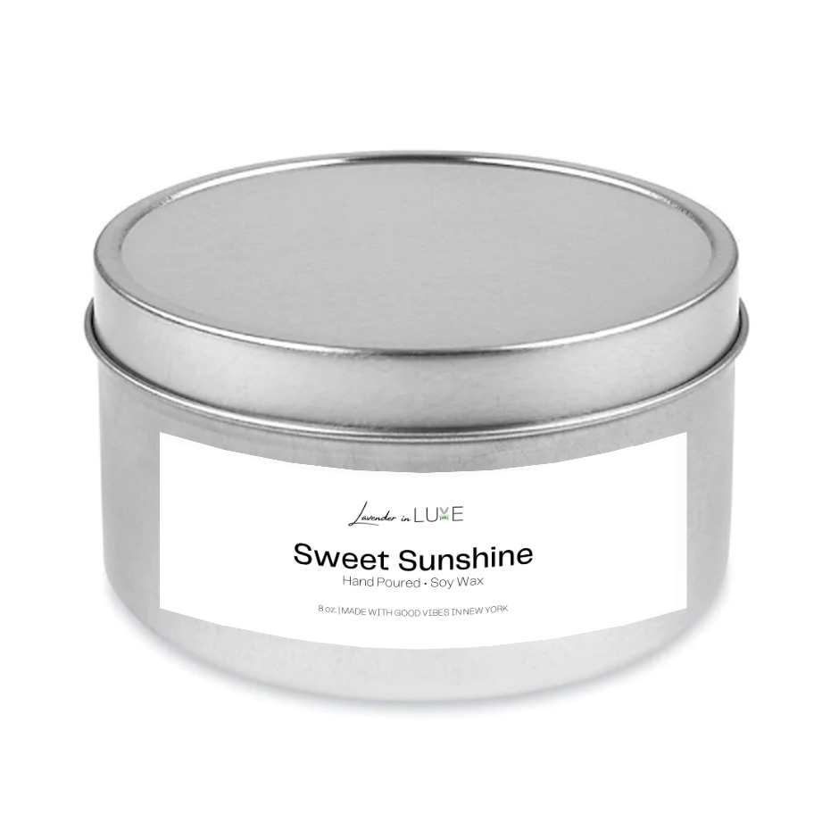 Sweet Sunshine Soy Candle | Silver Travel Tin - Lavender In Luxe
